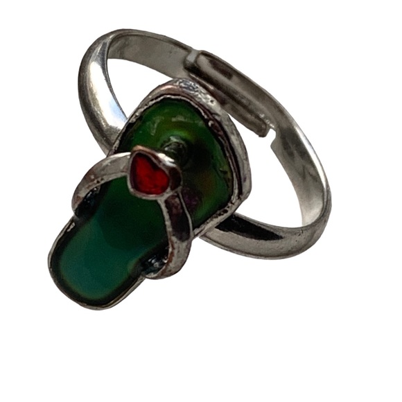 Mood Ring Heart Flip Flop Changes Colors! Adjustable Kids  Women’s Jewelry - Picture 3 of 3